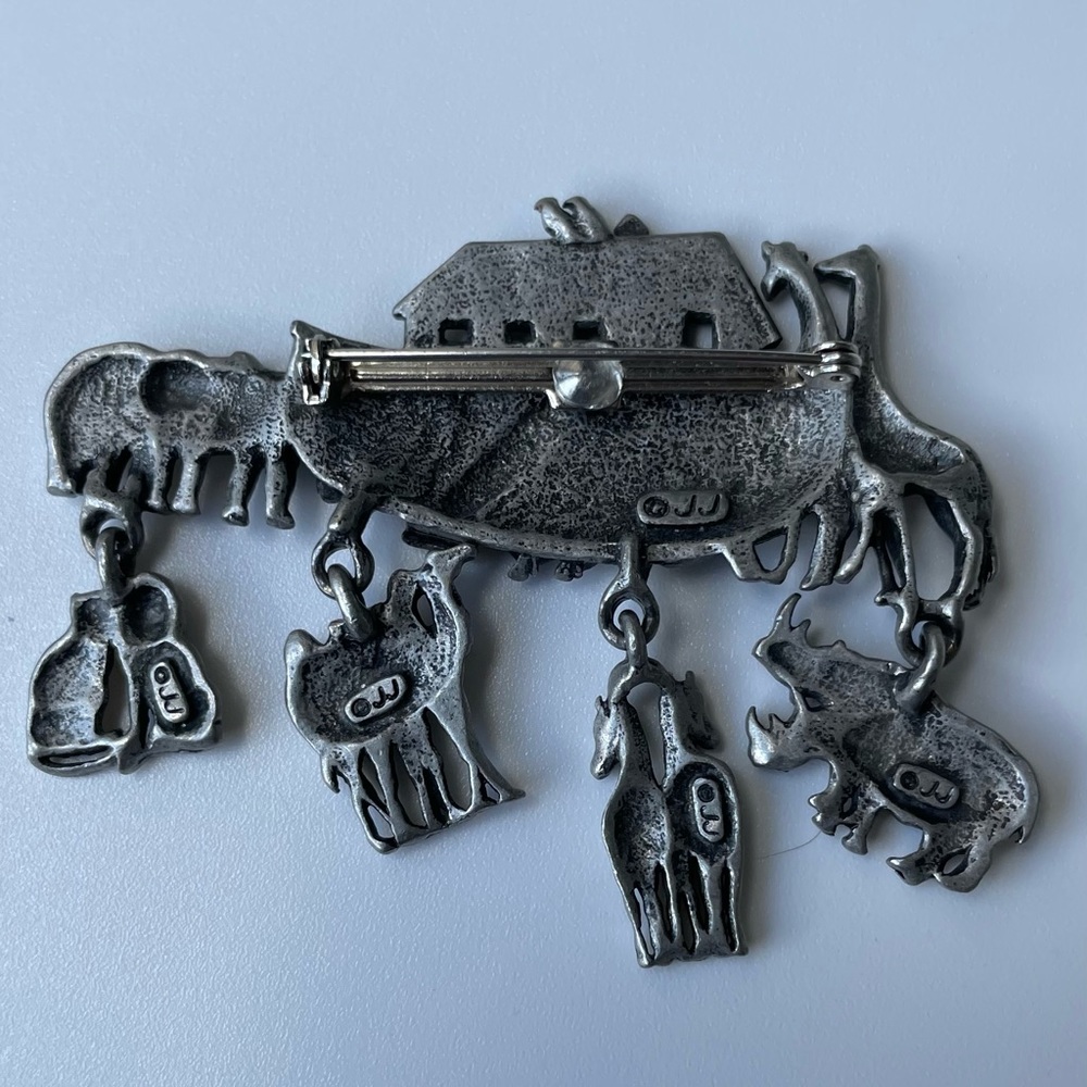 Vintage Noah's Ark Brooch Pin by J.J. - Picture 3 of 5
